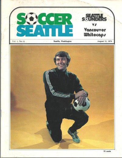 John Best on the cover of Soccer Seattle, 1974